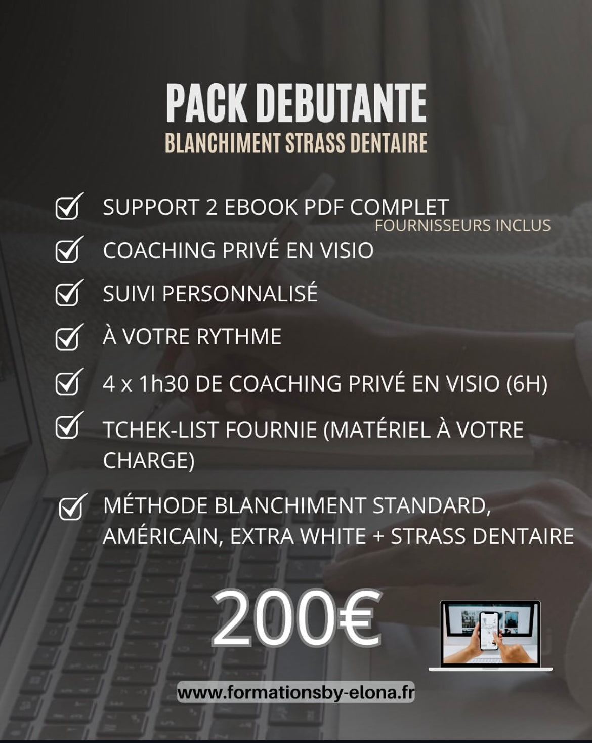 PACK DEBUTANTE - Blanchiment strass dentaire