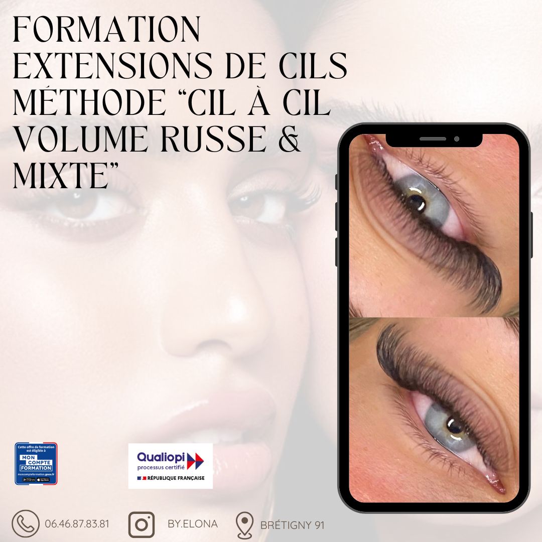 Formation 2 jours Intensive Cils – Cil à Cil & Volume Russe + mixte